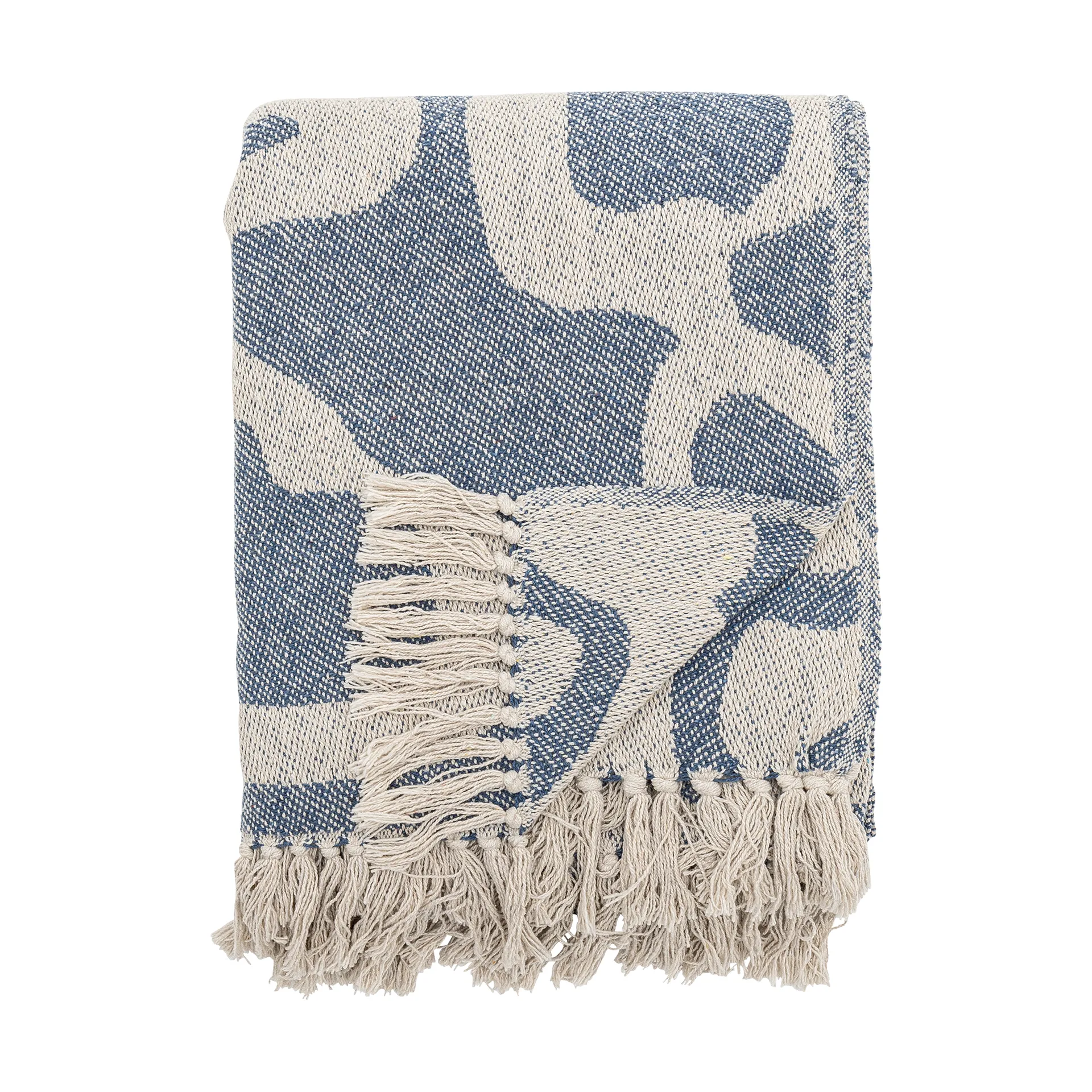 Salobre throw cotton 160x130 cm, Blue Bloomingville