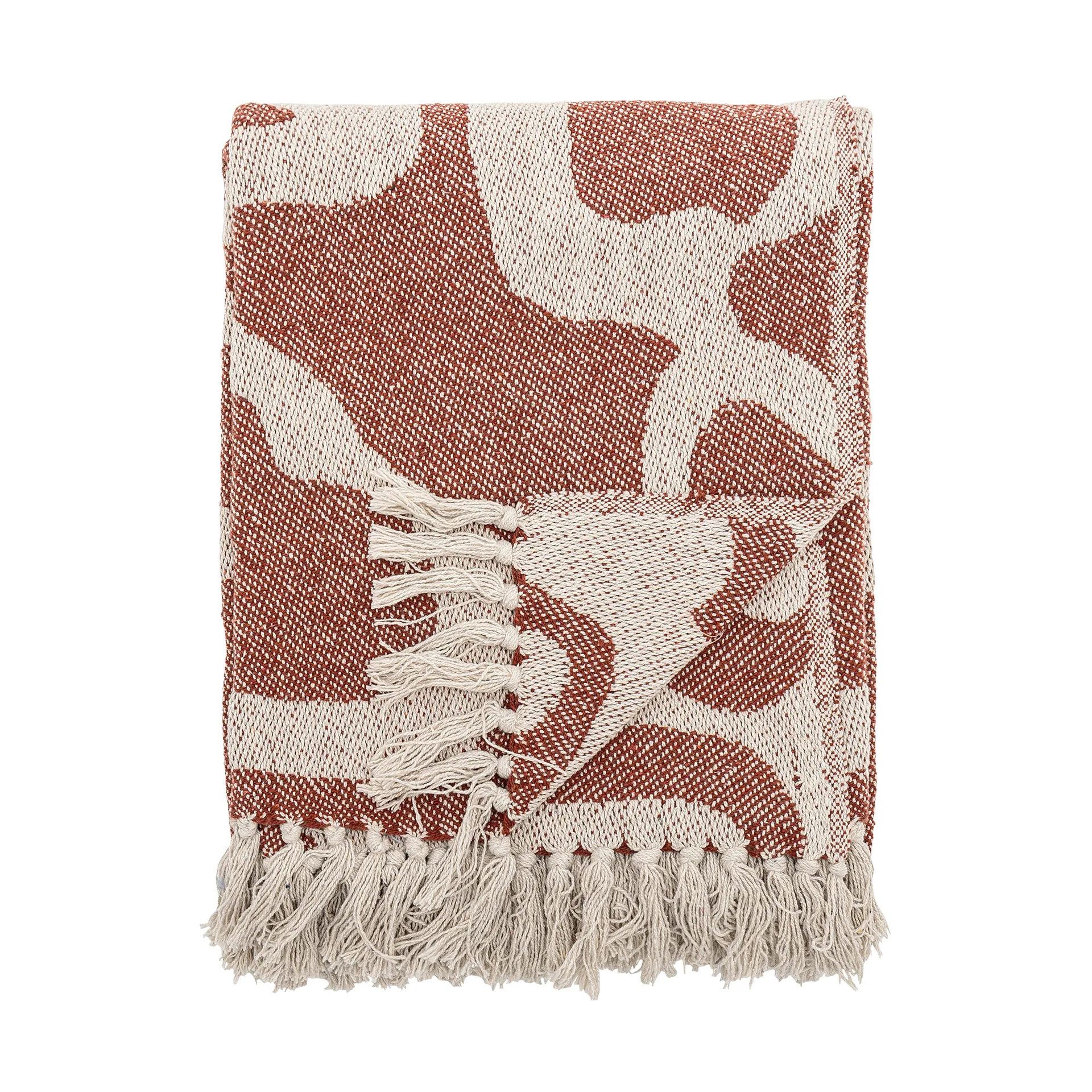 Salobre throw cotton 160x130 cm, Brown Bloomingville
