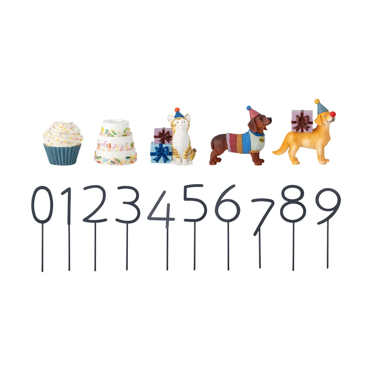 Bloomingville Salve birthday decoration 15 pieces Multi