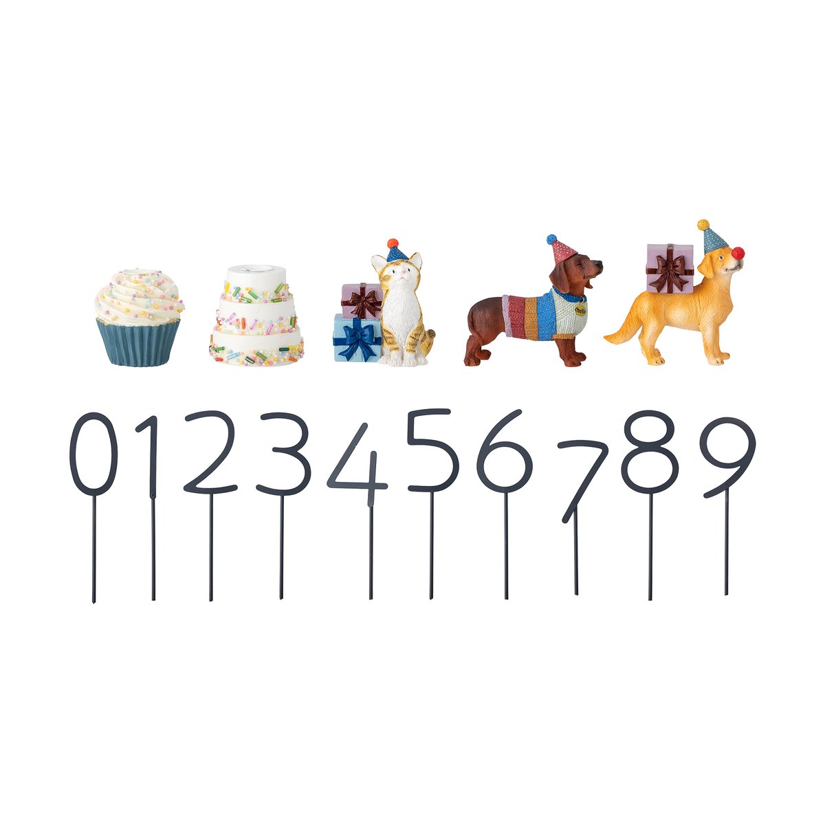 Bloomingville Salve birthday decoration 15 pieces Multi