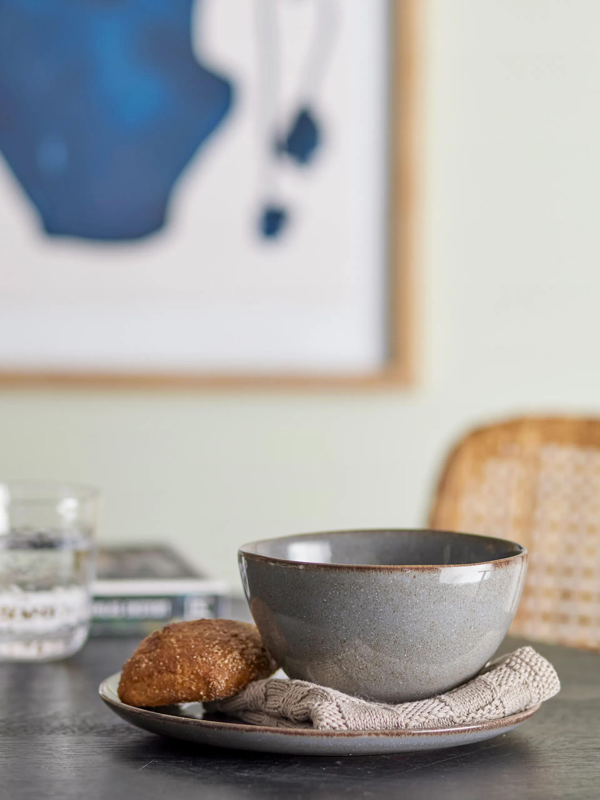 Sandrine breakfast set 12 pieces, Grey Bloomingville