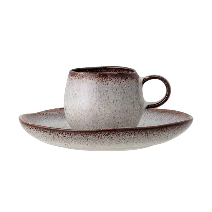 Sandrine espressocup with saucer - light grey - Bloomingville