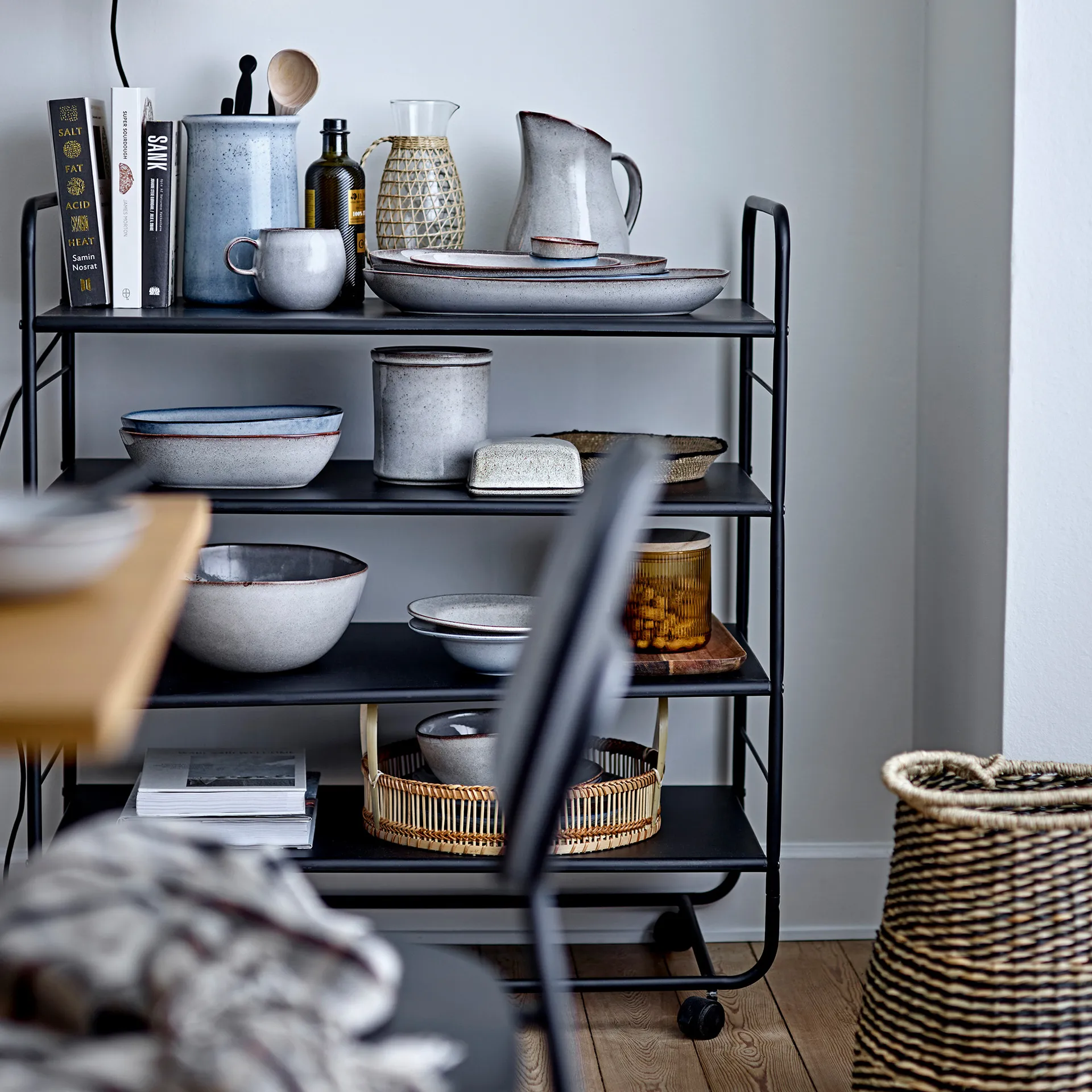 Sandrine pasta plate Ø22 cm, grey Bloomingville