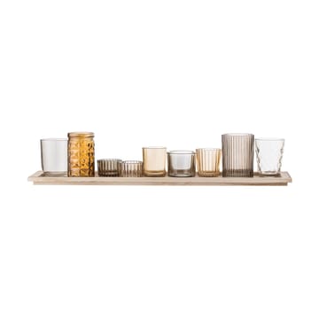 Sanga tray with candle holders 10 pieces - Brown - Bloomingville