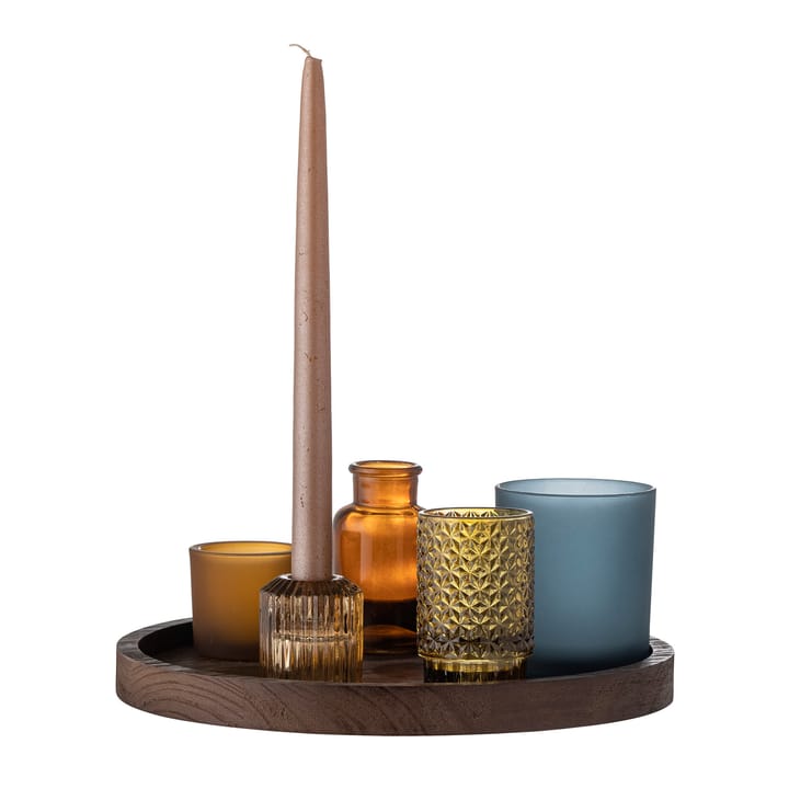 Sanga tray with lantern 5 pieces - Brown-multi - Bloomingville