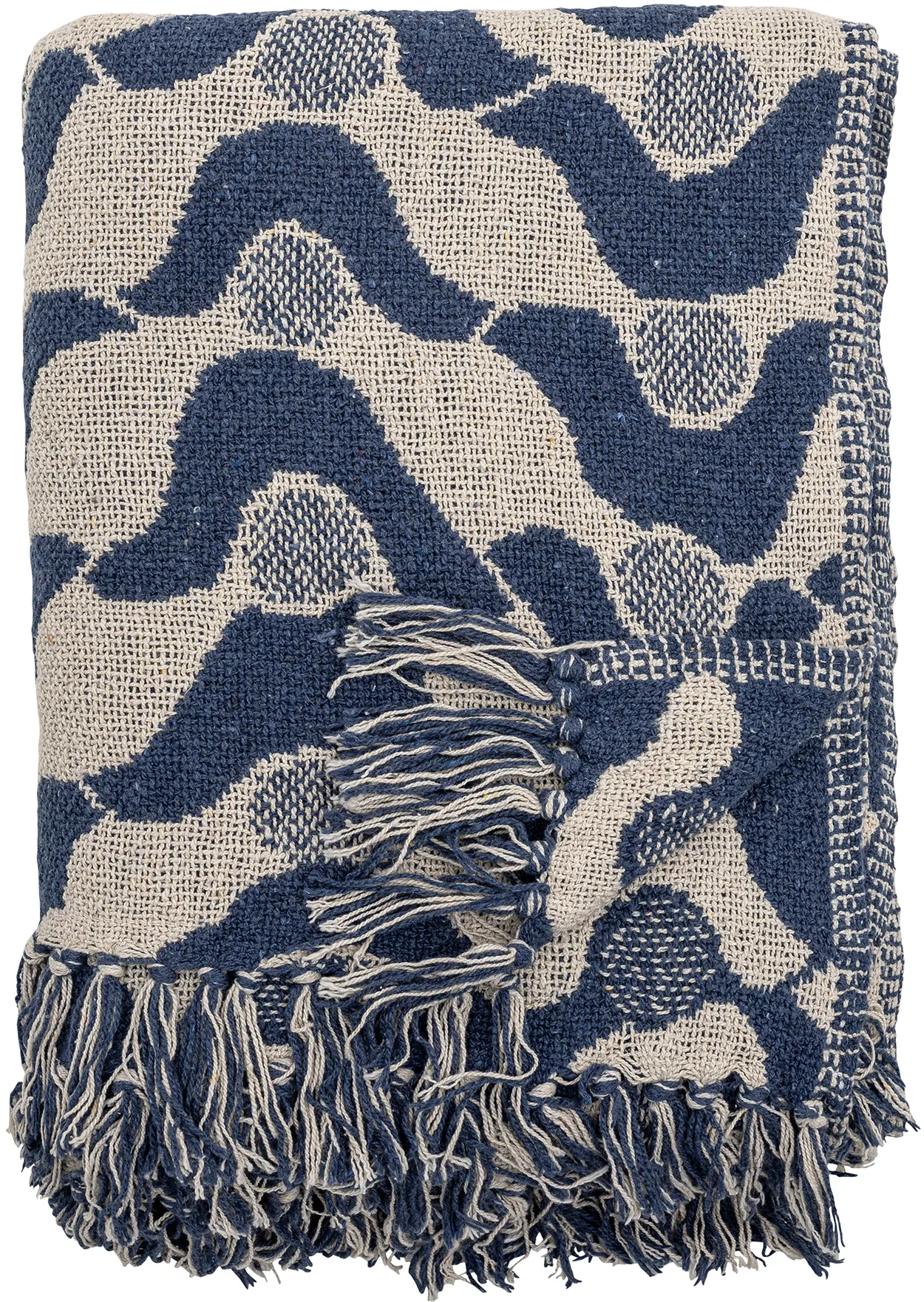 Bloomingville Santena throw 130x160 cm Blue | Scandinavian Design | Wool blankets & throws | Blue