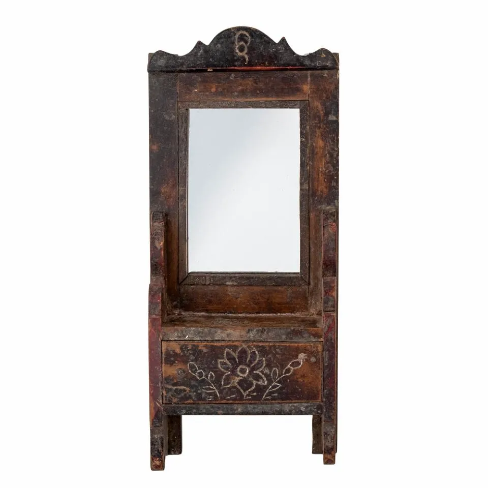 Sehar mirror with shelf 8x17.5 cm, Brown Bloomingville