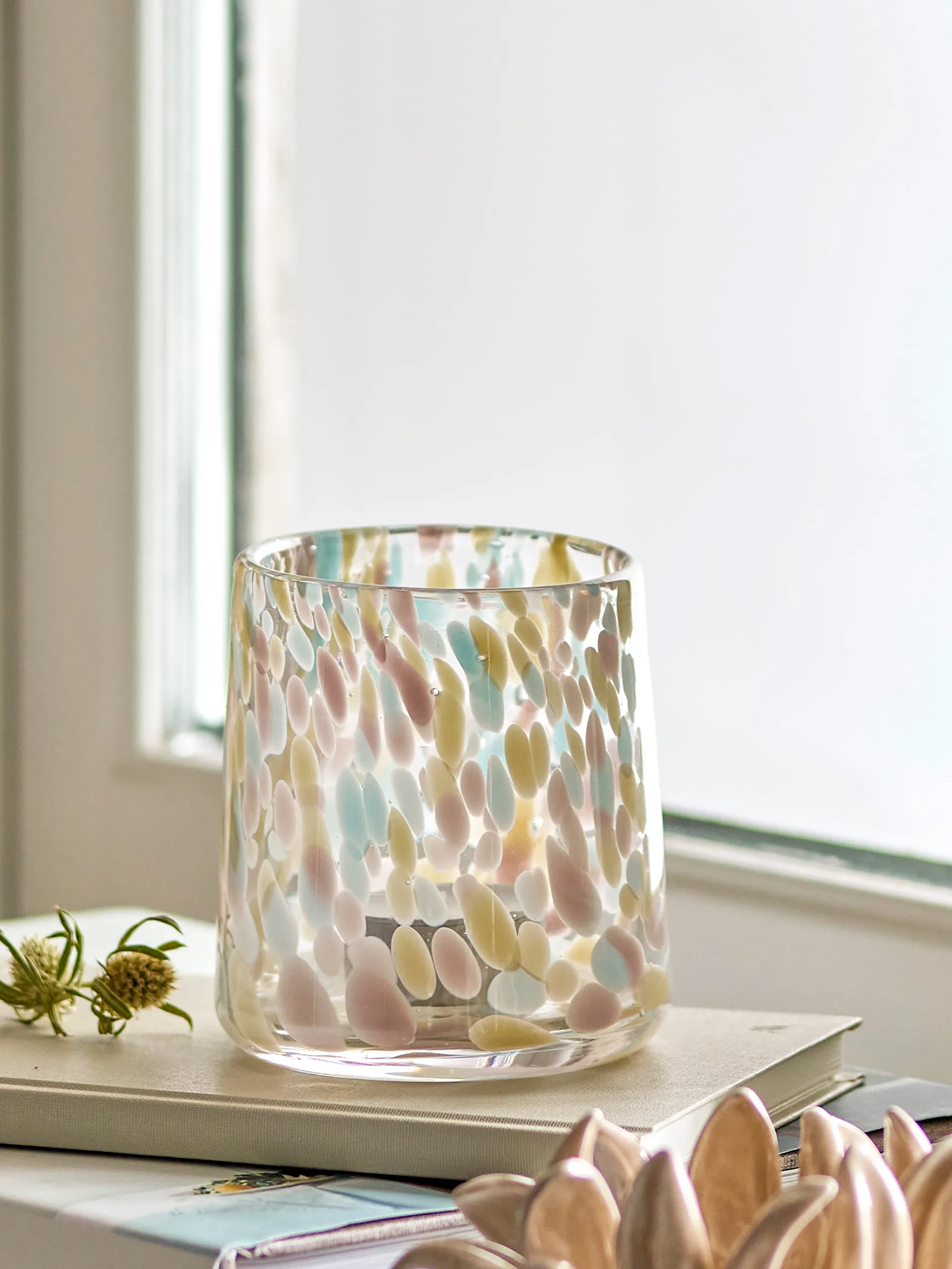 Selina lantern Ø9x10 cm, Rose Bloomingville