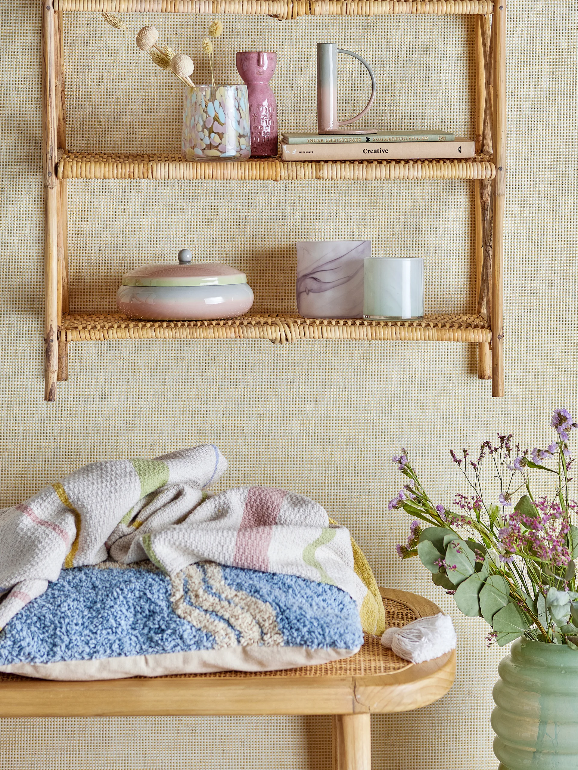 Selina lantern Ø9x10 cm, Rose Bloomingville