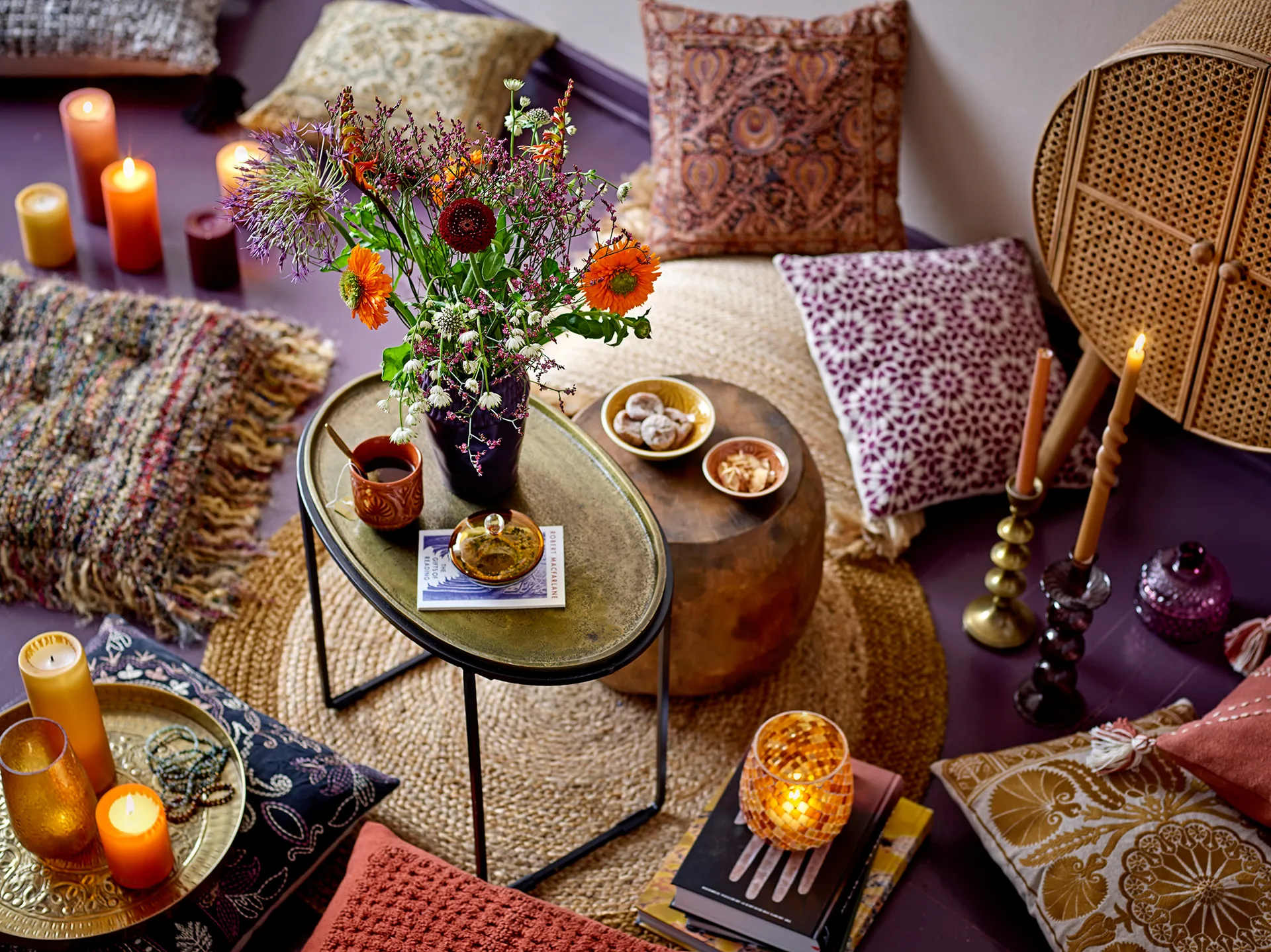 Shimmer light4-pack, Brown Bloomingville