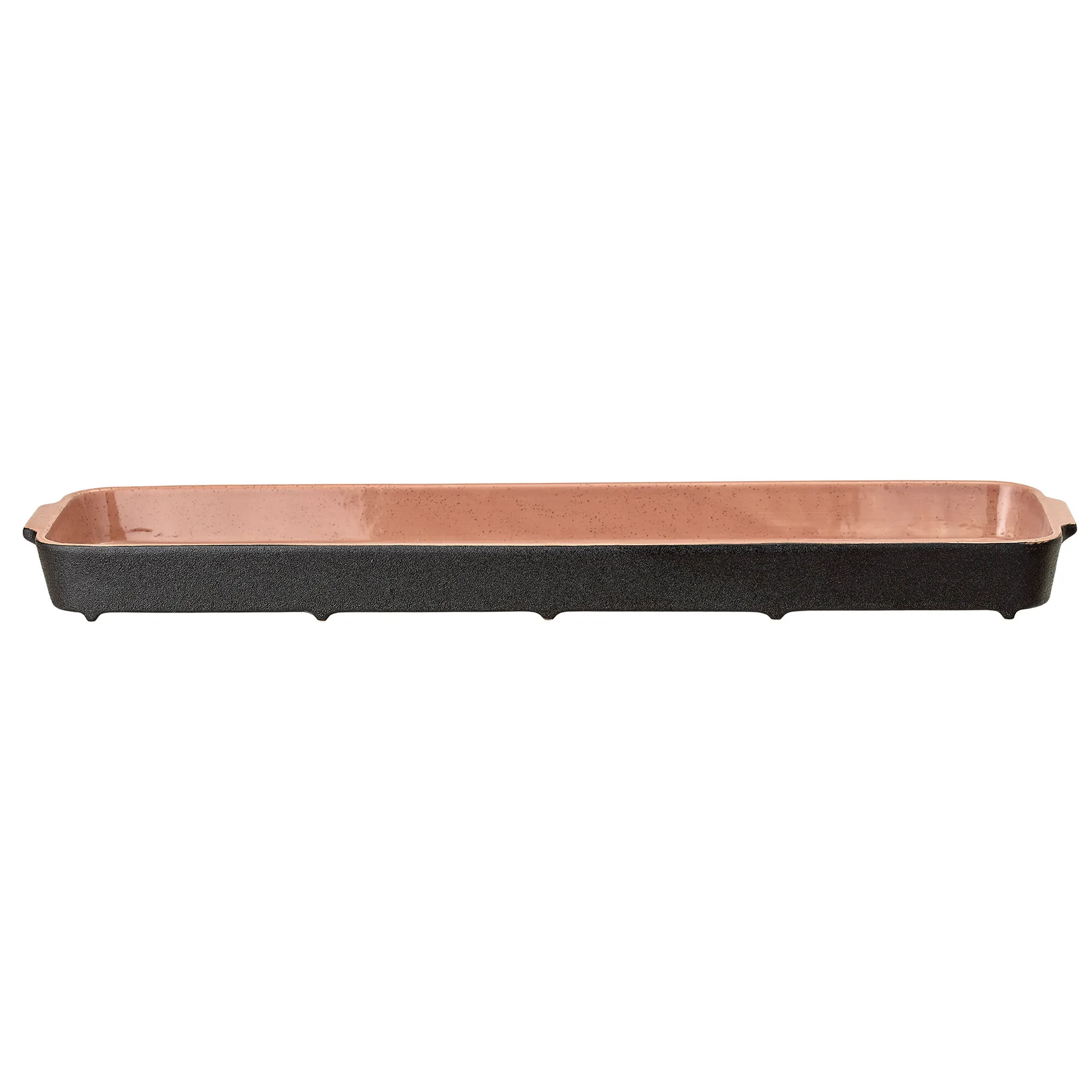 Sienna serving plate, Orange-black Bloomingville