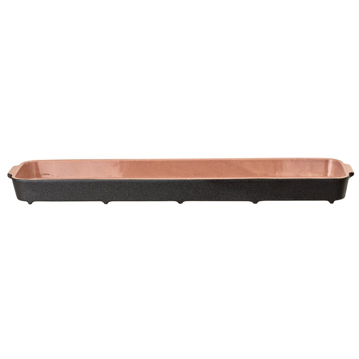 Sienna serving plate, Orange-black Bloomingville