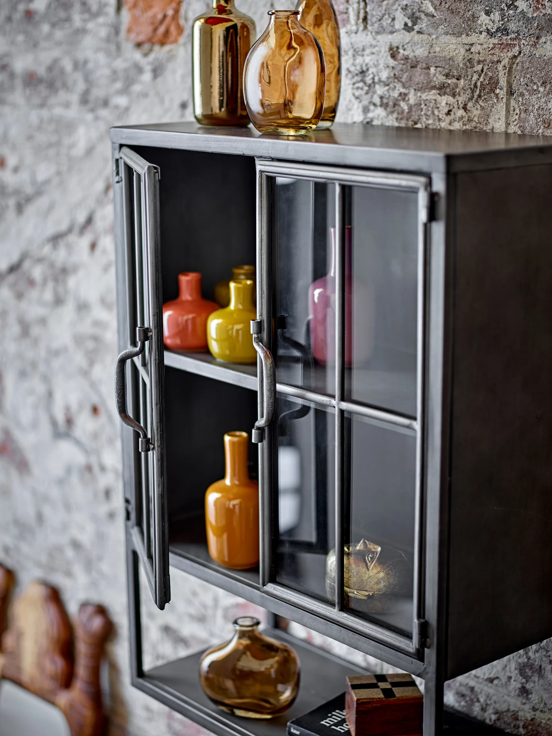 Sindre cupboard 46x21.5x61 cm, Black, metal Bloomingville