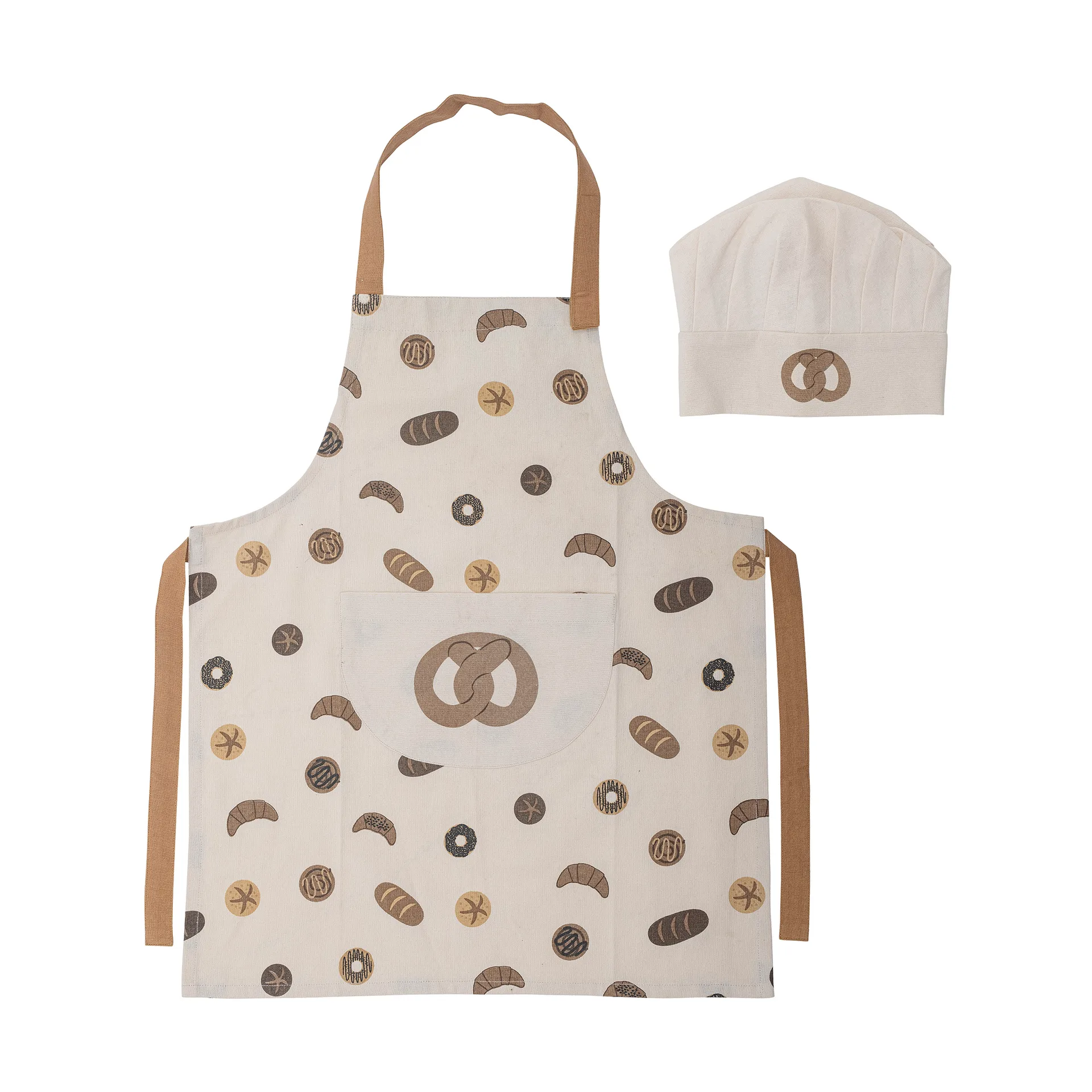 Snorre apron set of 2, Brown Bloomingville