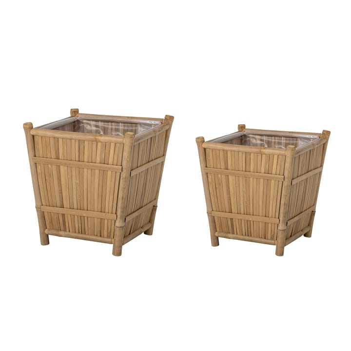 Sole flower pot set 2-pack - Bamboo - Bloomingville