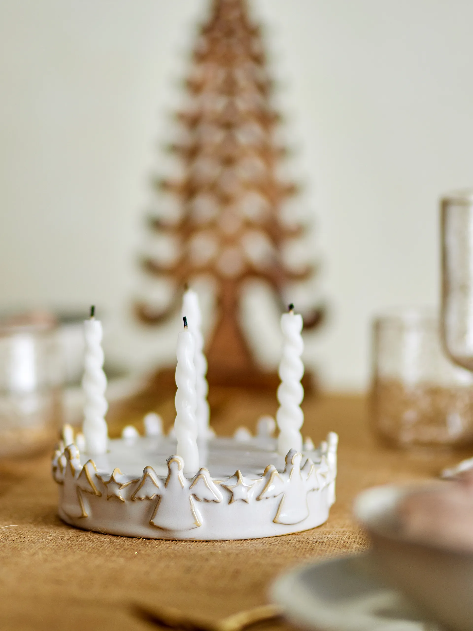 Starry Advent candle holder, White Bloomingville