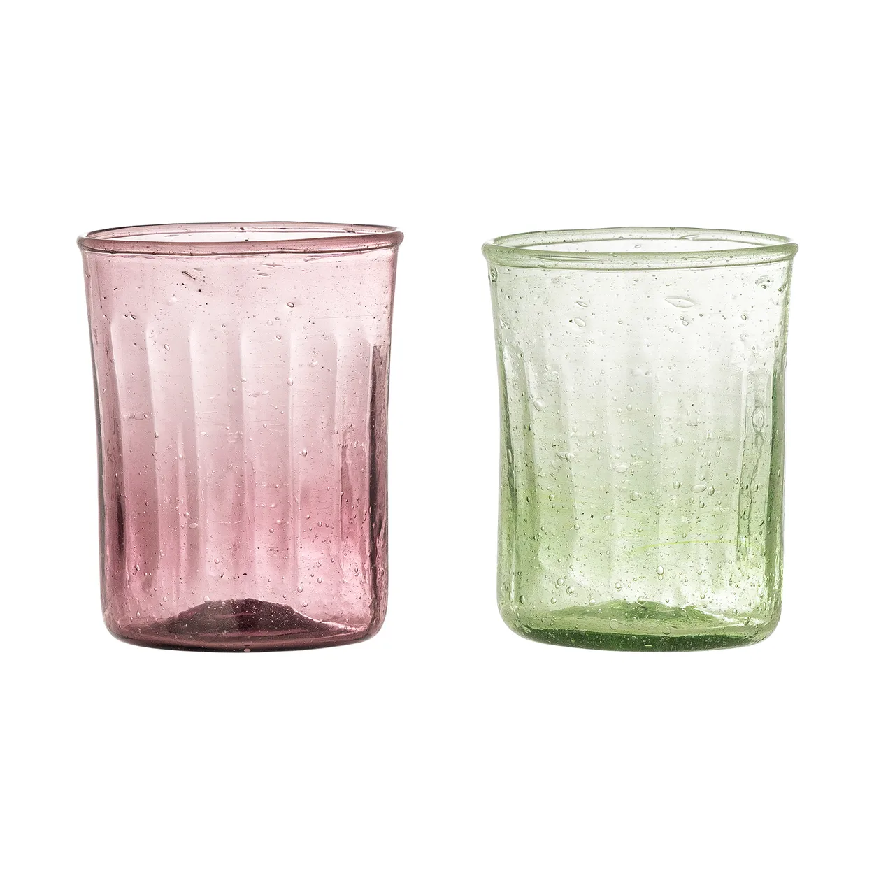 Bloomingville Sunil drinking glass 2-pack Green | Scandinavian Design | Drinking glasses & tumblers | Green