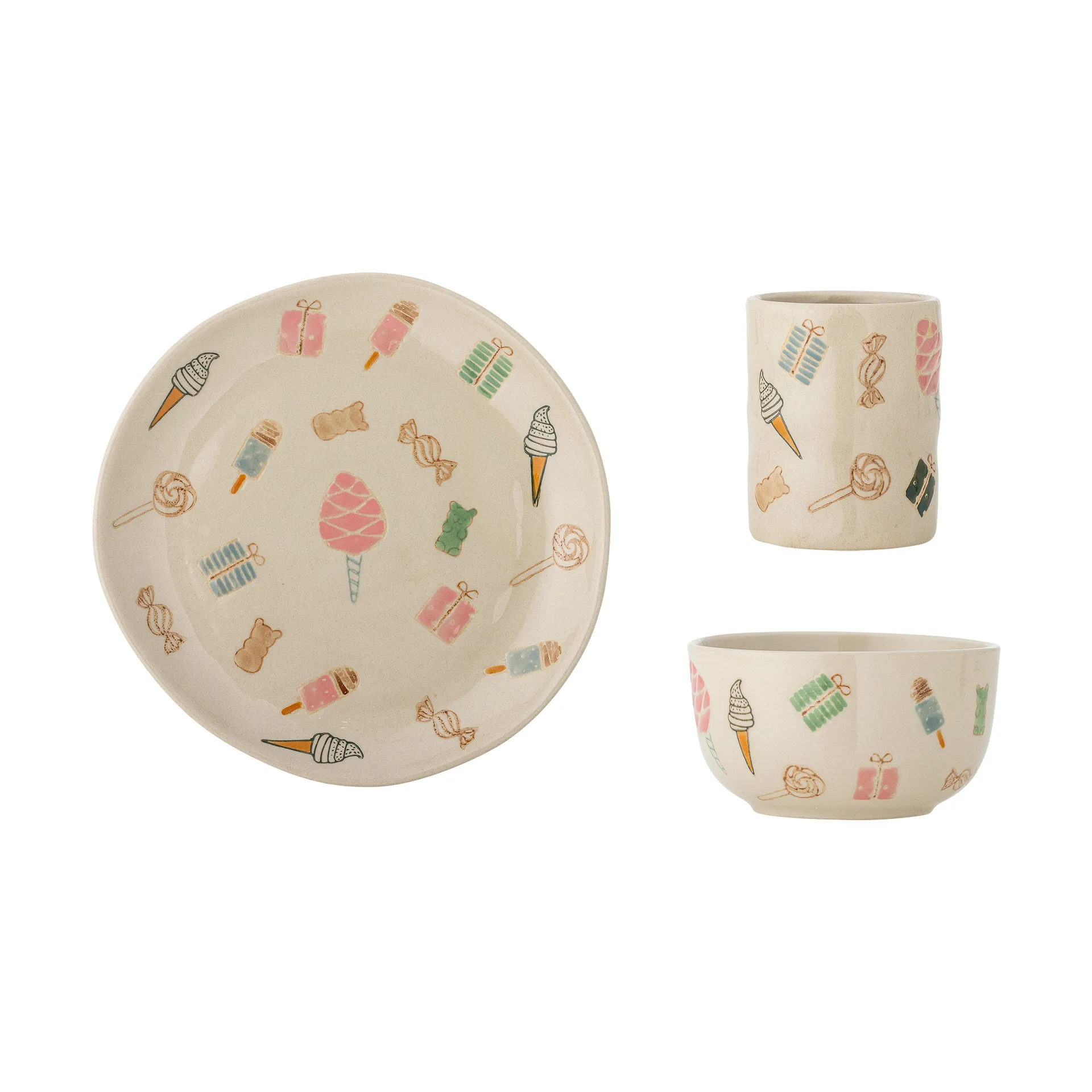 Sweets dinnerware set 3 pieces, Nature Bloomingville