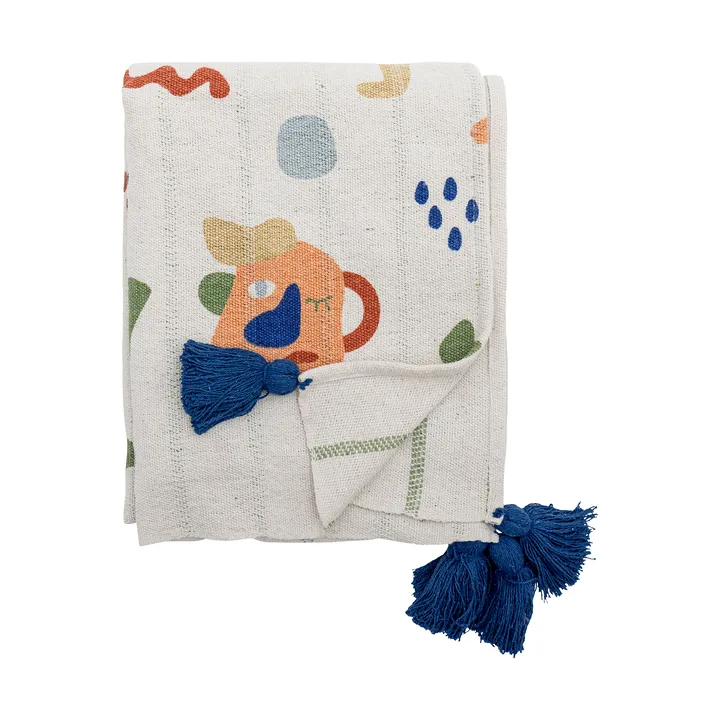 Sylvie cotton throw 160x130 cm - Natural - Bloomingville