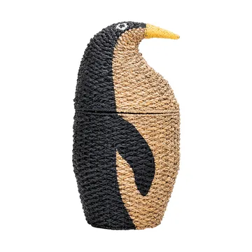 Tazia storage basket with lid Ø37x69 cm - Black - Bloomingville