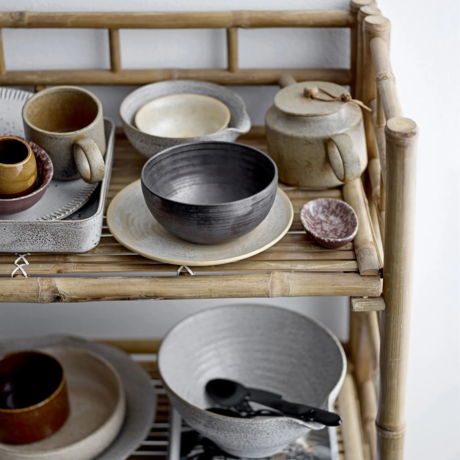 Thea bowl stoneware Ø 16.5 cm, Grey Bloomingville