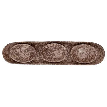 Thea tapasset stoneware 4 parts - Brown - Bloomingville