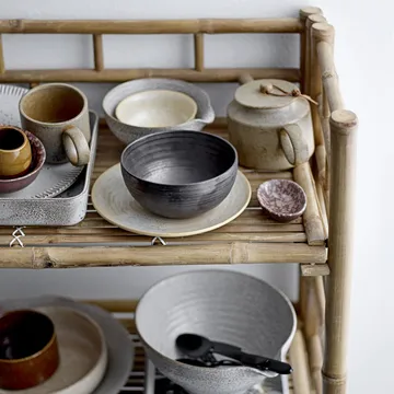 Thea tapasset stoneware 4 parts - Brown - Bloomingville