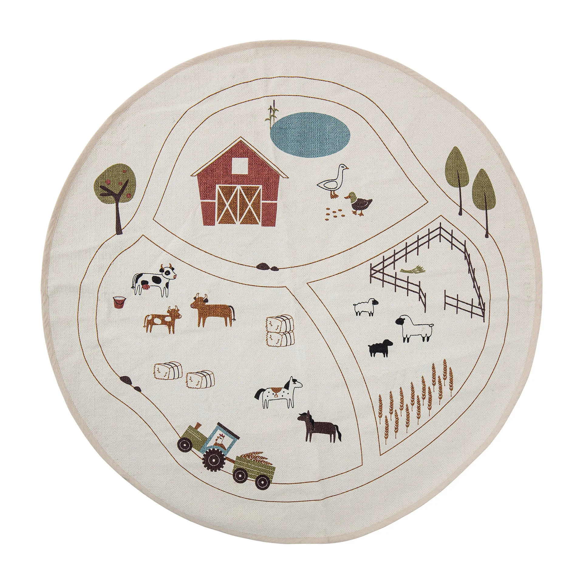 Thune rug Ø130 cm, Nature Bloomingville