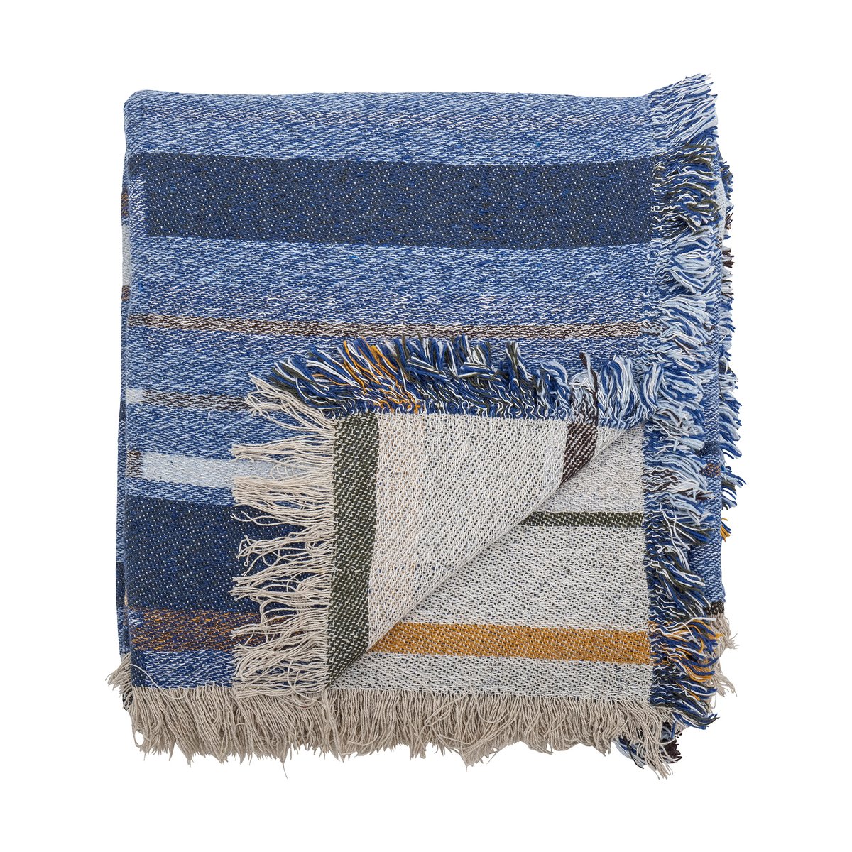 Bloomingville Toscana throw 130x160 cm Blue | Scandinavian Design | Wool blankets & throws | Blue
