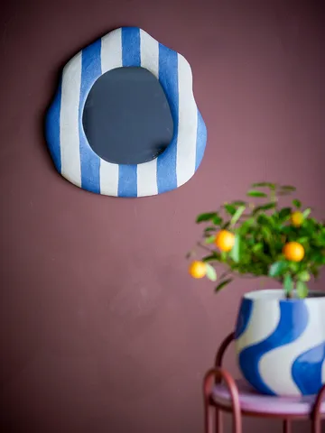 Travis wall mirror 39.5x38.5 cm - Blue - Bloomingville