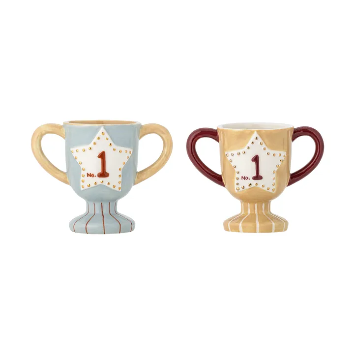 Trophy cup 2-piece - Blue - Bloomingville