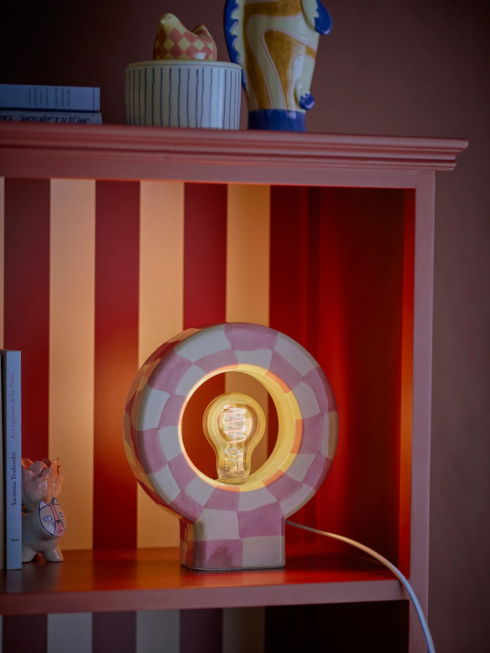 Vialini table lamp 20.5x23.5 cm, Rose Bloomingville