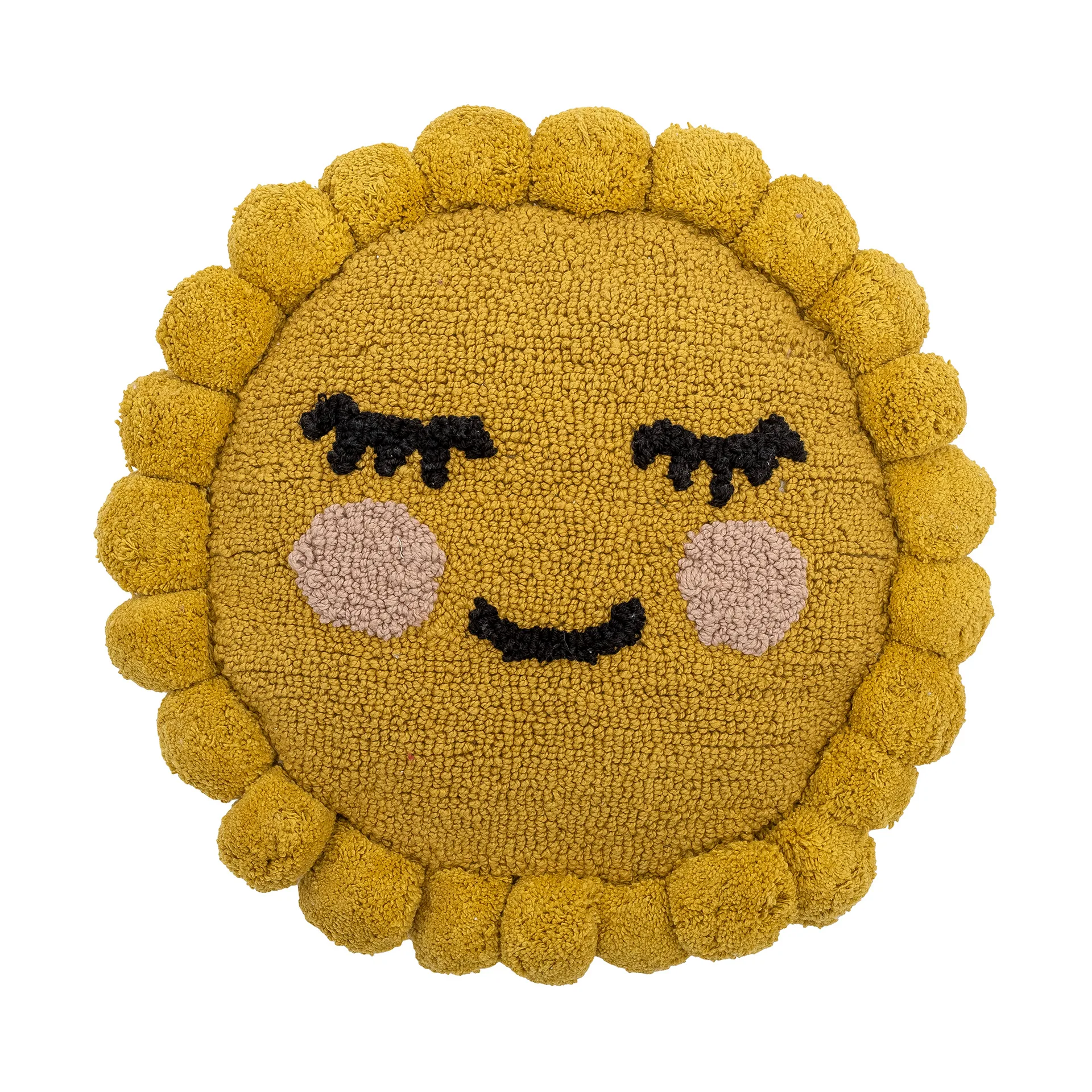 Vigge cushion Ø30 cm, Yellow sun Bloomingville