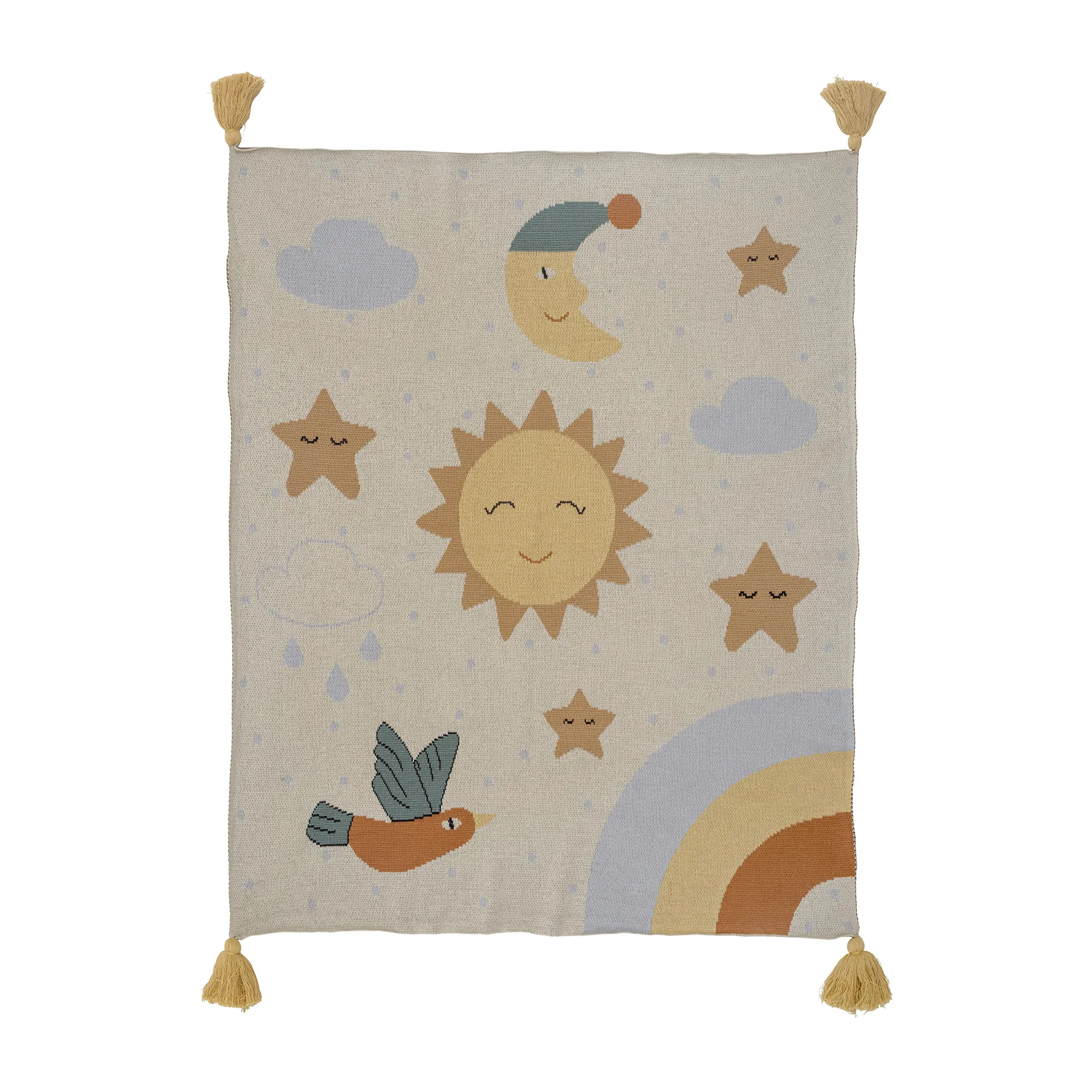 Vigge throw 80x100 cm, Yellow Bloomingville