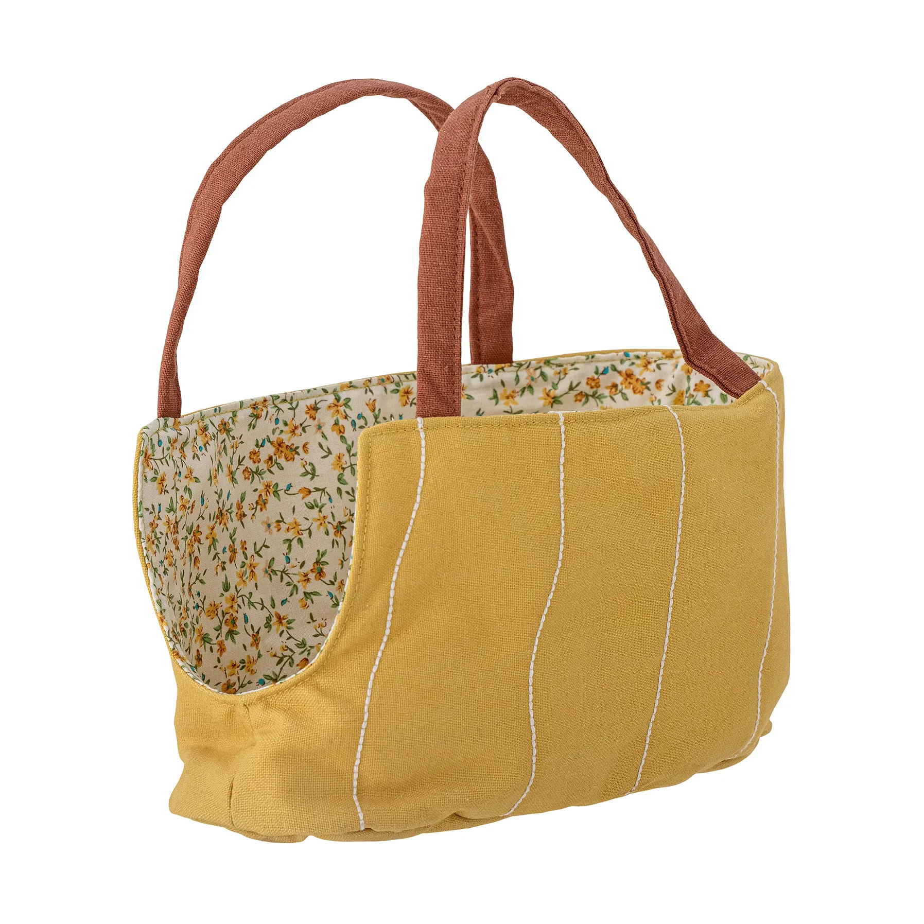 Villja plush toy 2 parts, White-yellow bunny Bloomingville