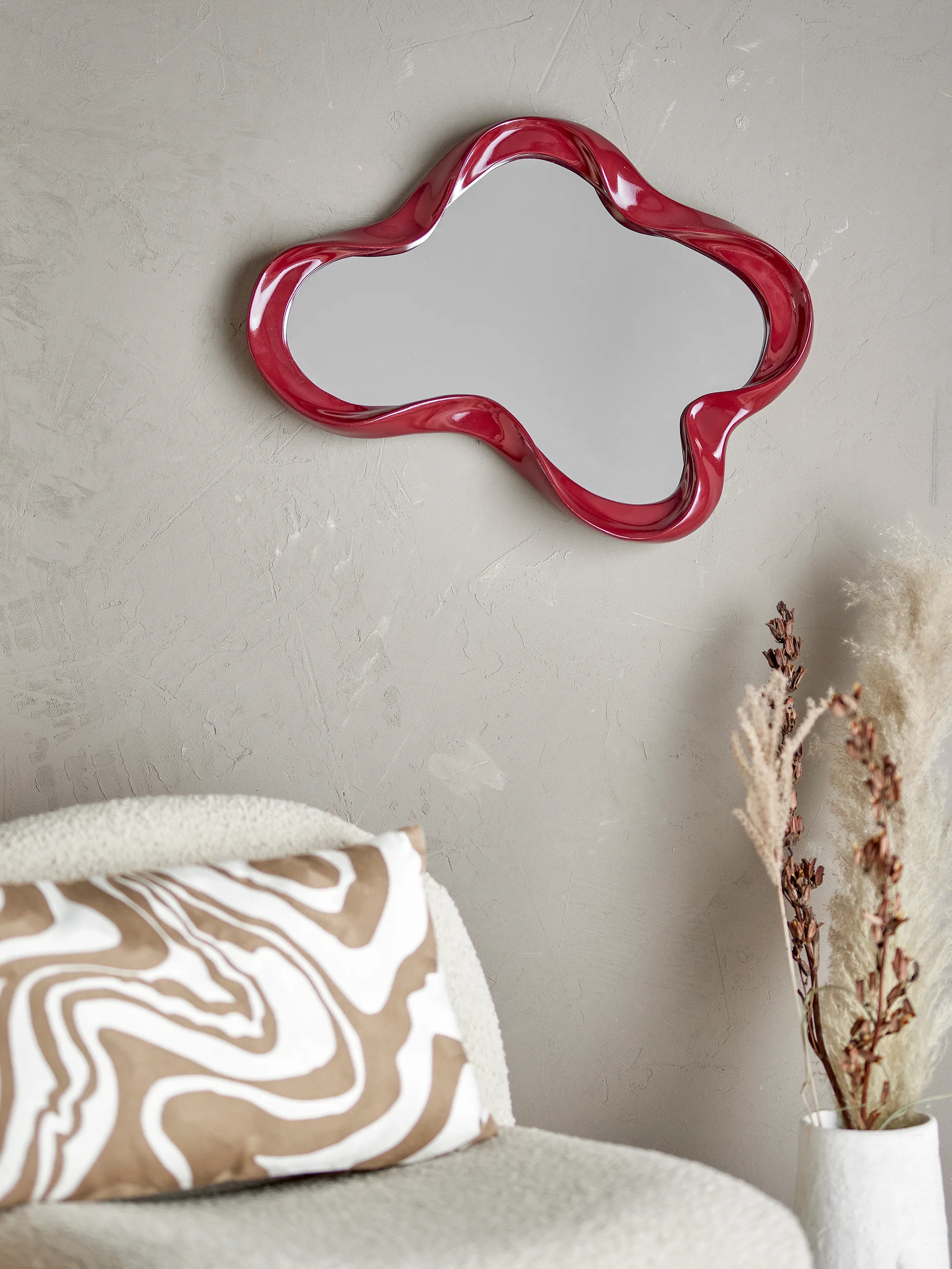 Violeta wall mirror 47x61.5 cm, Red Bloomingville