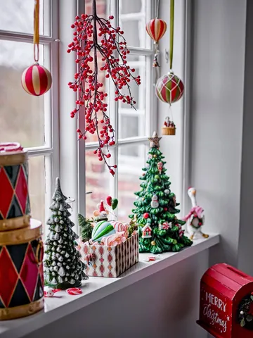 Wynn christmas bauble - Red, 3-pack, Ø8 cm - Bloomingville