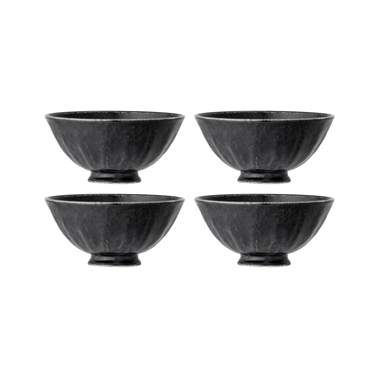 Bloomingville Yoko bowl 13.5 cm 4-pack black | Scandinavian Design | Breakfast bowls | Black