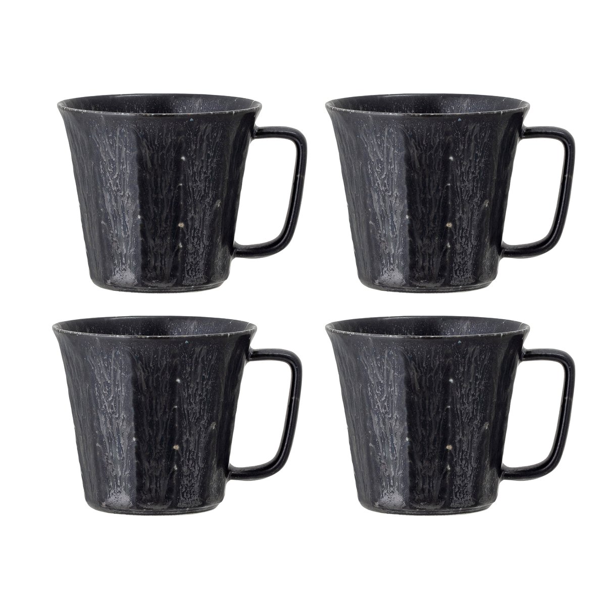 Bloomingville Yoko mug 32 cl 4-pack black | Scandinavian Design | Coffee cups | Black