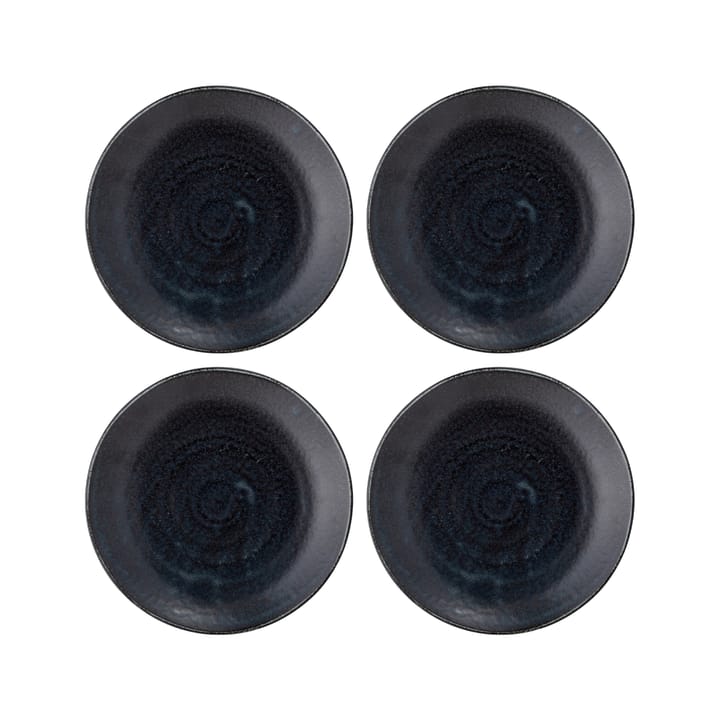 Yoko plate 24 cm 4-pack - black - Bloomingville