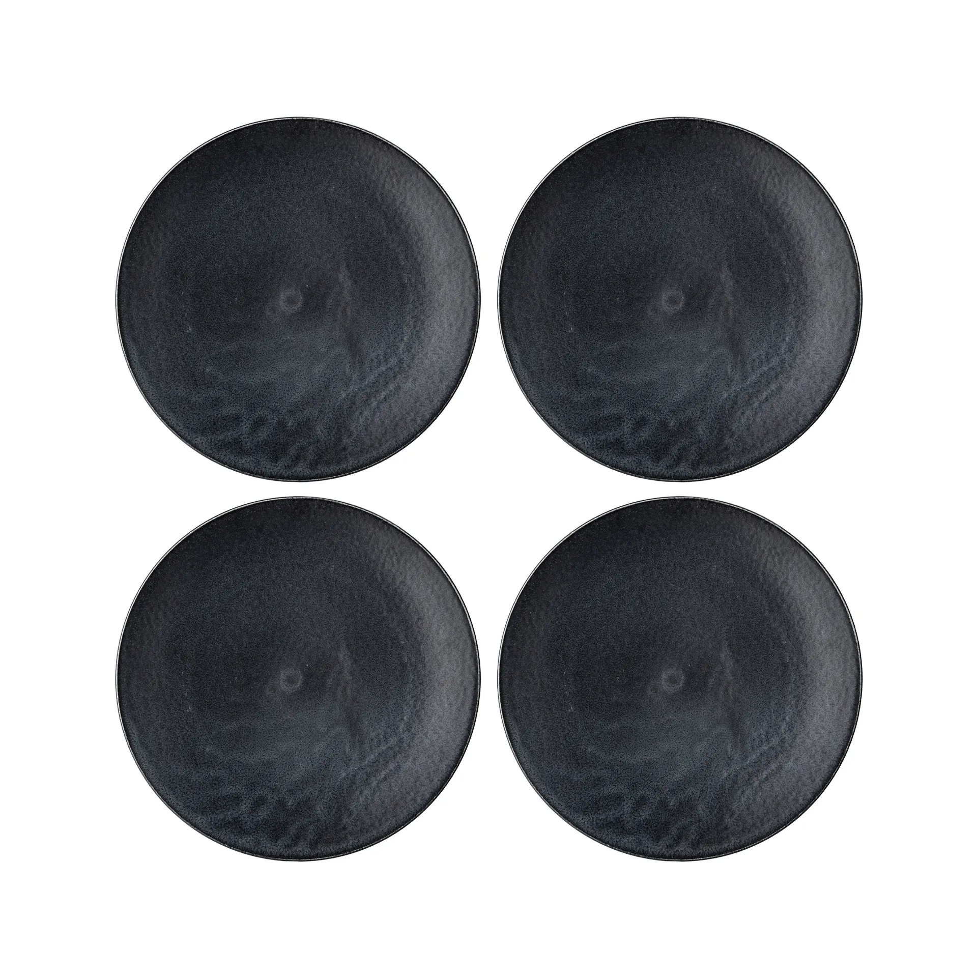 Yoko plate 27.5 cm 4-pack, black Bloomingville