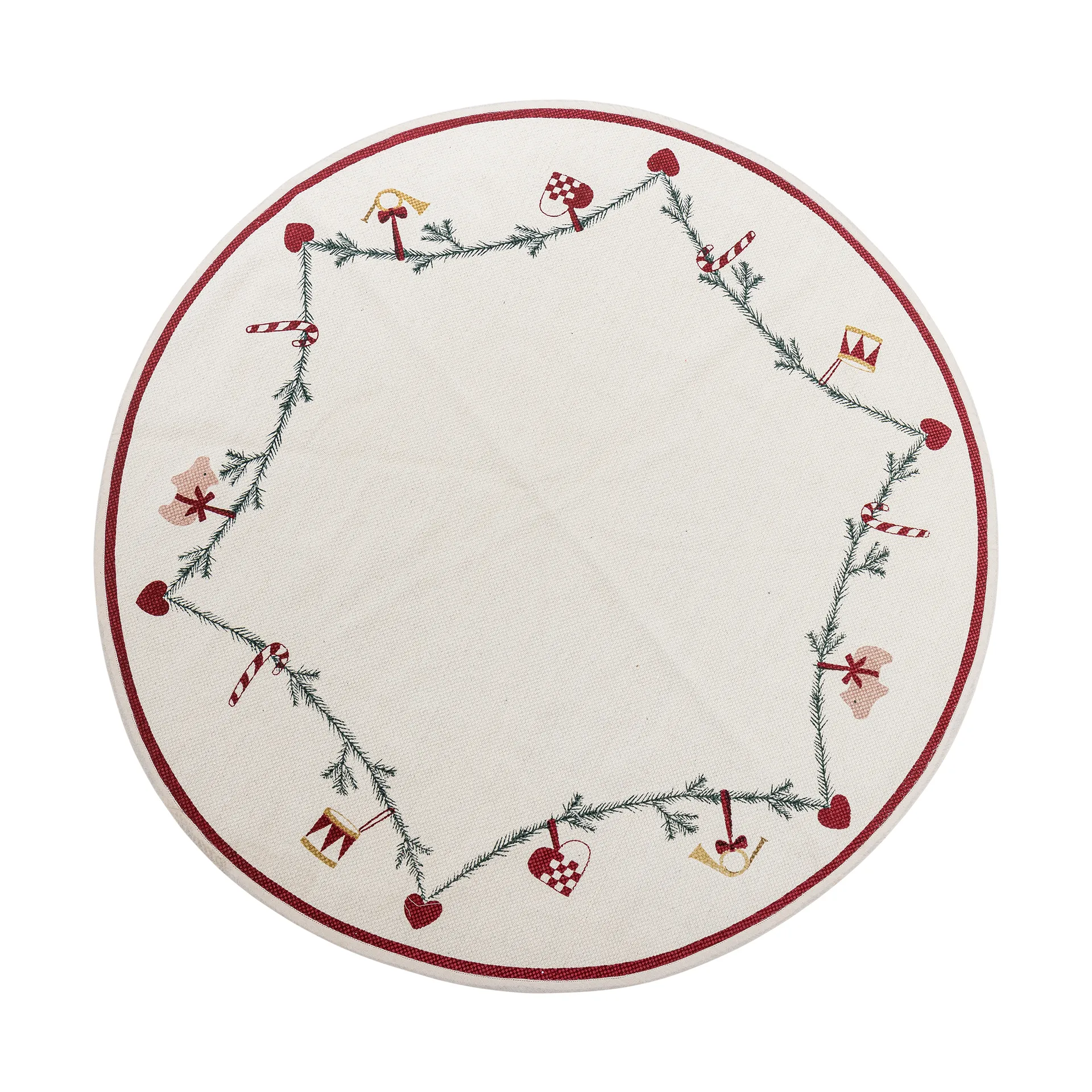 Yule Christmas tree skirt Ø110 cm, Red Bloomingville