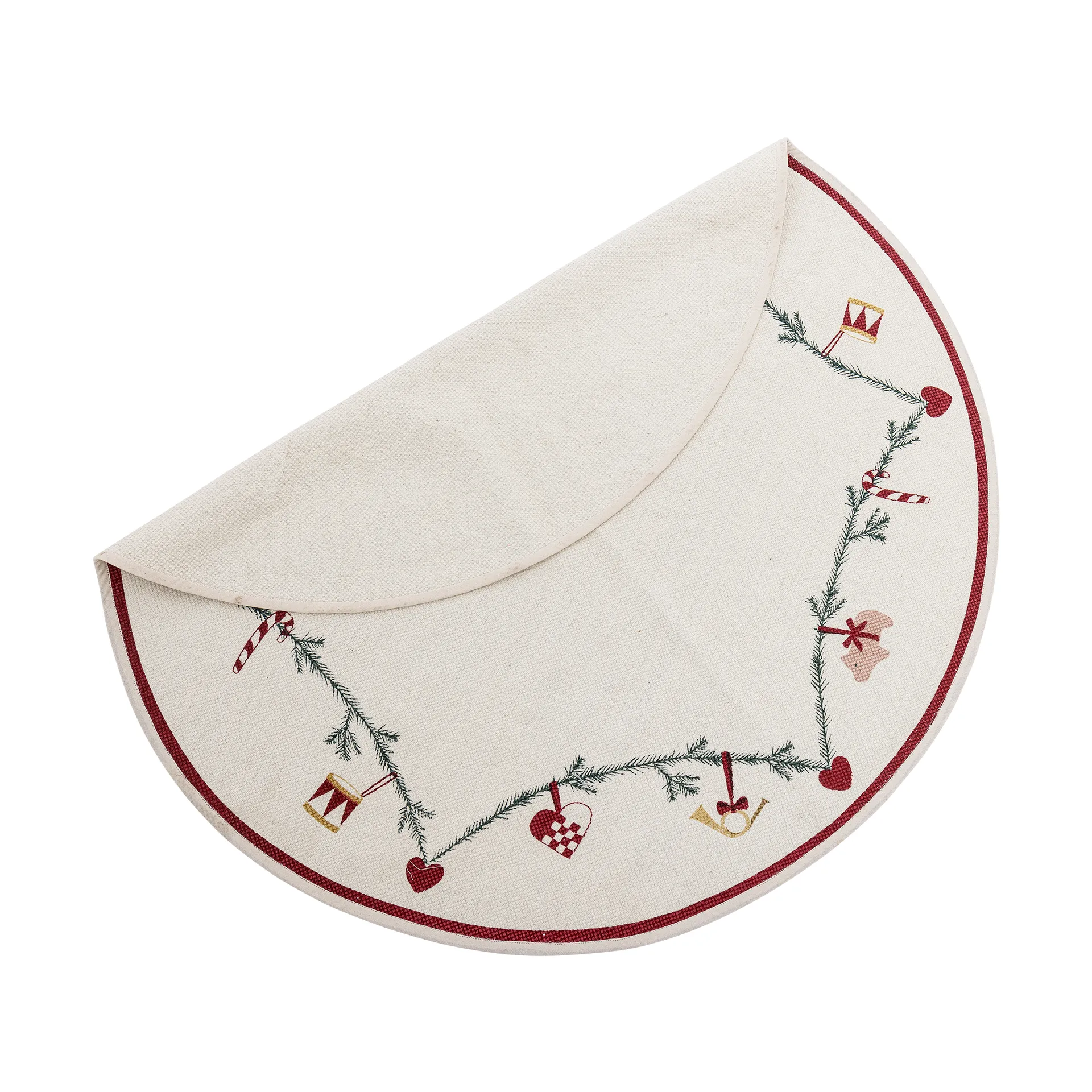 Yule Christmas tree skirt Ø110 cm, Red Bloomingville