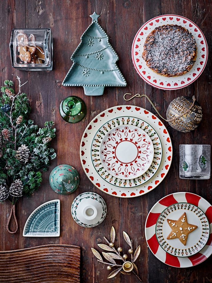 Yule decoration Christmas trees 2 pieces, Beige-green Bloomingville