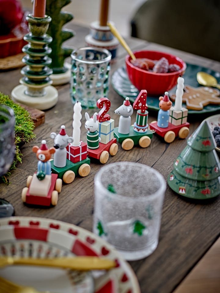 Yule decoration Christmas trees 2 pieces, Beige-green Bloomingville