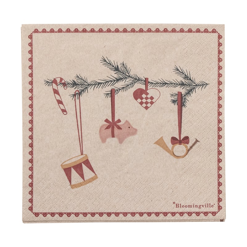 Bloomingville Yule paper napkins 33x33 cm 20-pack Multi