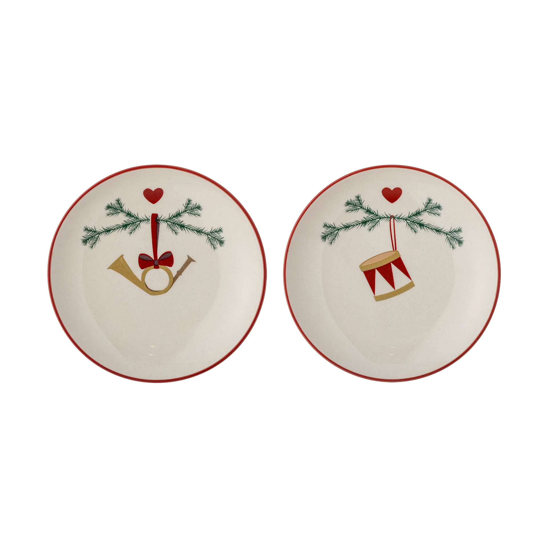Yule plate Ø16 cm 2-pack, White Bloomingville