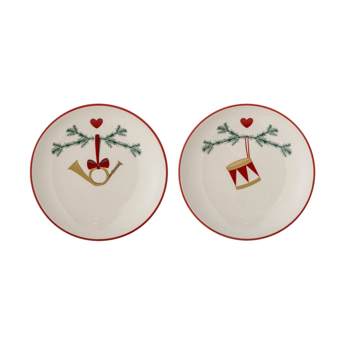 Bloomingville Yule plate o16 cm 2-pack White | Scandinavian Design | Dinner plates | White