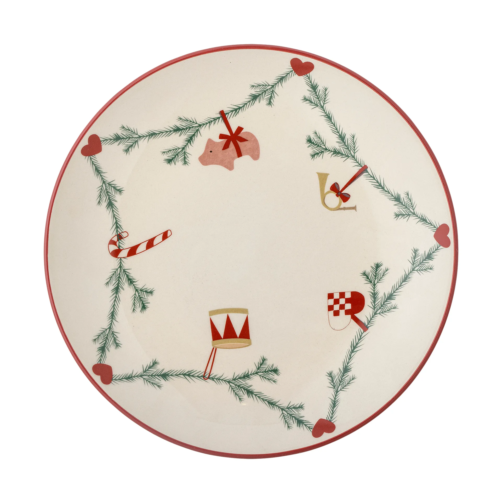 Yule plate Ø25.5 cm, White Bloomingville