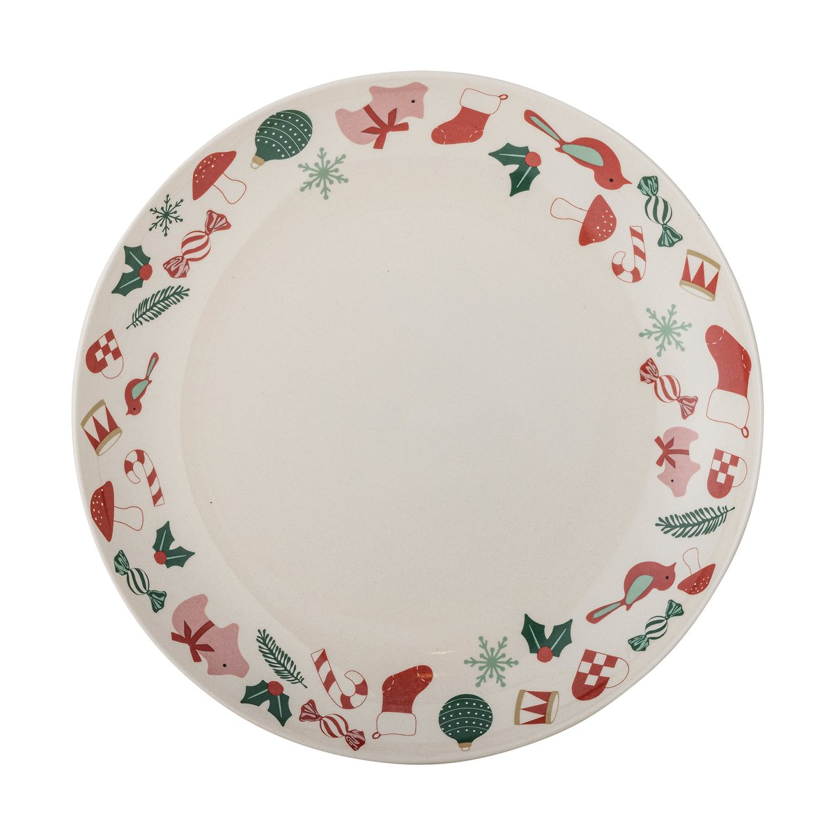 Bloomingville Yule serving platter o28 cm Natural red